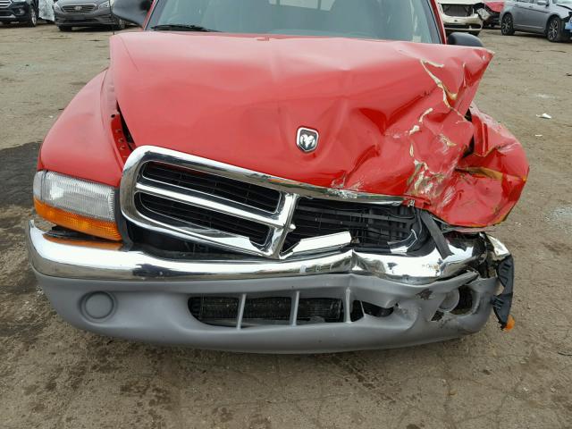 1B7GL22X1WS525254 - 1998 DODGE DAKOTA RED photo 7