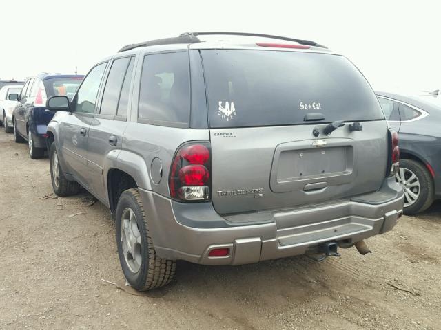 1GNDS13S172268835 - 2007 CHEVROLET TRAILBLAZE GRAY photo 3