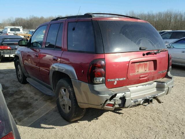 1GNDT13S422408950 - 2002 CHEVROLET TRAILBLAZE RED photo 3