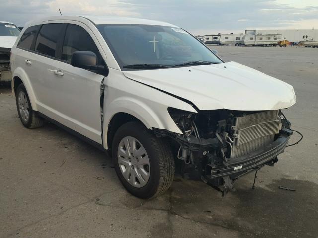 3C4PDCABXET256595 - 2014 DODGE JOURNEY SE WHITE photo 1