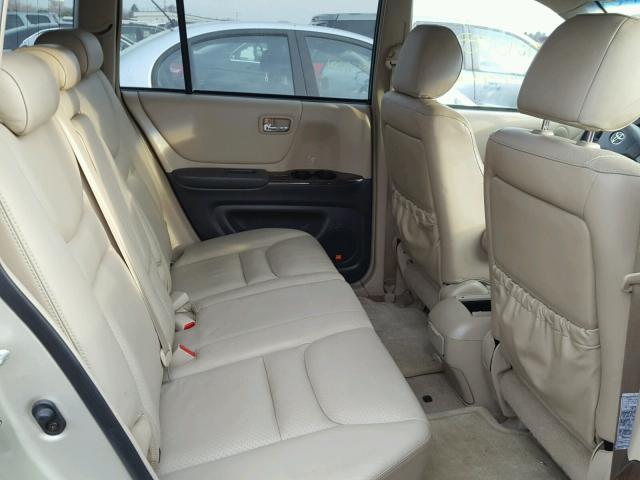 JTEHF21A030156513 - 2003 TOYOTA HIGHLANDER BEIGE photo 6