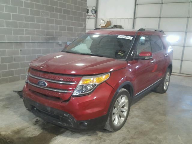 1FMHK8F88BGA24979 - 2011 FORD EXPLORER L RED photo 2