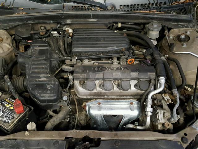 2HGES16561H537611 - 2001 HONDA CIVIC LX TAN photo 7