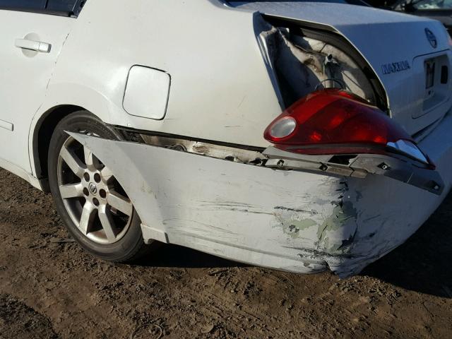 1N4BA41E04C841236 - 2004 NISSAN MAXIMA SE WHITE photo 9