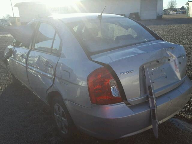 KMHCN46C59U322724 - 2009 HYUNDAI ACCENT GLS SILVER photo 3