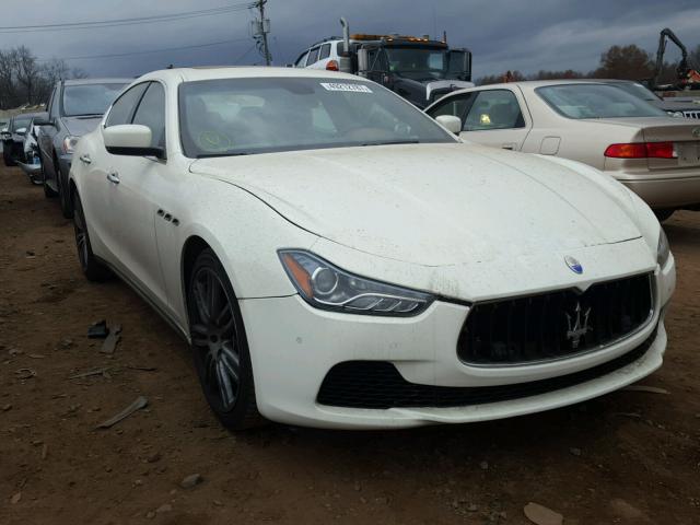 ZAM57RTAXE1091589 - 2014 MASERATI GHIBLI S WHITE photo 1