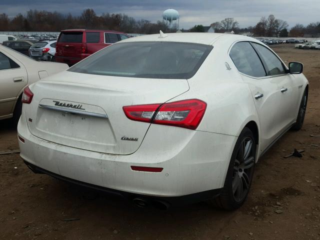 ZAM57RTAXE1091589 - 2014 MASERATI GHIBLI S WHITE photo 4