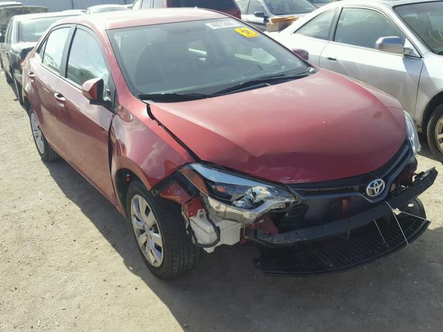 2T1BURHE5FC261284 - 2015 TOYOTA COROLLA L RED photo 1