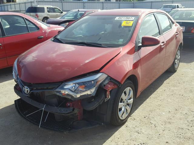 2T1BURHE5FC261284 - 2015 TOYOTA COROLLA L RED photo 2