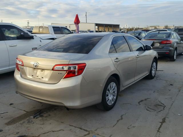 4T4BF1FK4DR328527 - 2013 TOYOTA CAMRY L BROWN photo 4