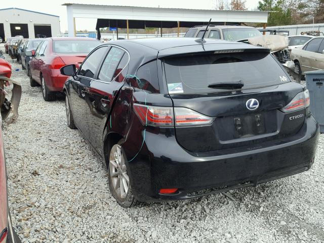 JTHKD5BH4C2054860 - 2012 LEXUS CT 200 BLACK photo 3