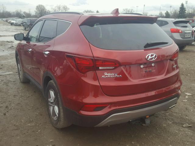 5XYZU3LB1HG422889 - 2017 HYUNDAI SANTA FE S RED photo 3