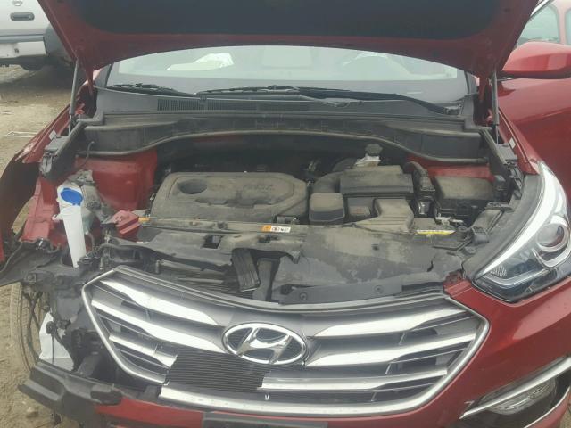 5XYZU3LB1HG422889 - 2017 HYUNDAI SANTA FE S RED photo 7