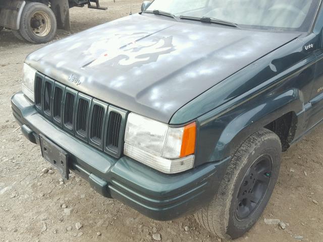 1J4GZ78S1TC403355 - 1996 JEEP GRAND CHER GREEN photo 9