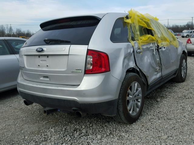 2FMDK3J94CBA00172 - 2012 FORD EDGE SEL GRAY photo 4