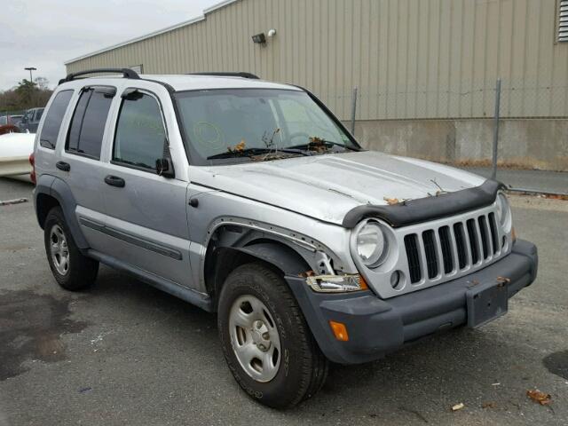 1J4GL48K77W563194 - 2007 JEEP LIBERTY SP SILVER photo 1