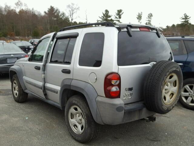 1J4GL48K77W563194 - 2007 JEEP LIBERTY SP SILVER photo 3