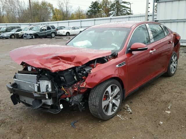 5XXGW4L2XHG144232 - 2017 KIA OPTIMA SX RED photo 2