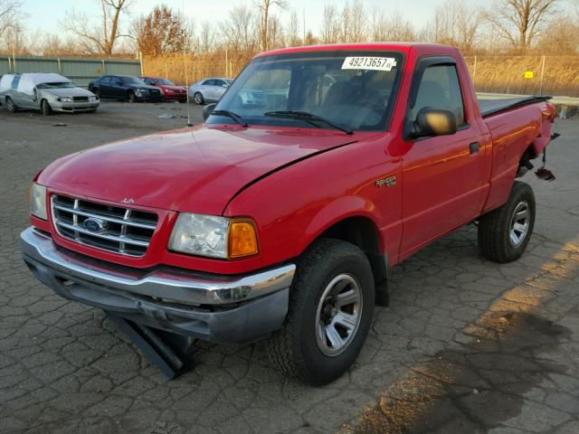 1FTYR10D62TA00197 - 2002 FORD RANGER RED photo 2