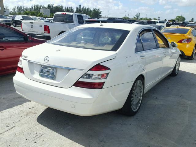 WDDNG71X57A041904 - 2007 MERCEDES-BENZ S 550 WHITE photo 4