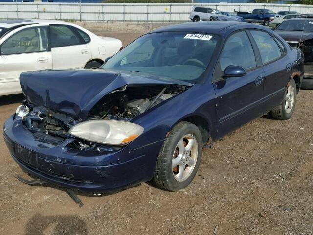 1FAFP53U51A120766 - 2001 FORD TAURUS SE BLUE photo 2