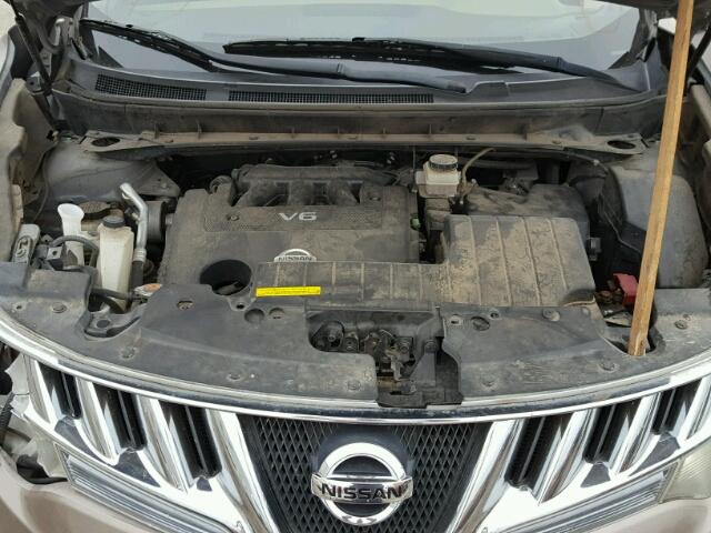 JN8AZ18U59W007810 - 2009 NISSAN MURANO S BROWN photo 7