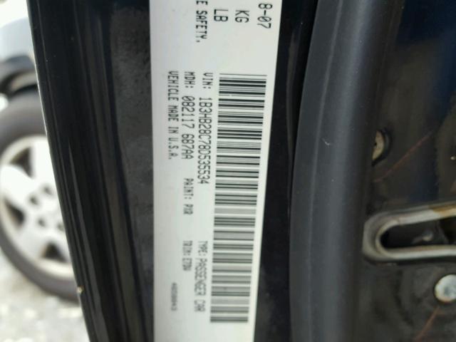 1B3HB28C78D535534 - 2008 DODGE CALIBER BLACK photo 10