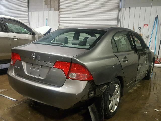 1HGFA16547L019063 - 2007 HONDA CIVIC LX GRAY photo 4