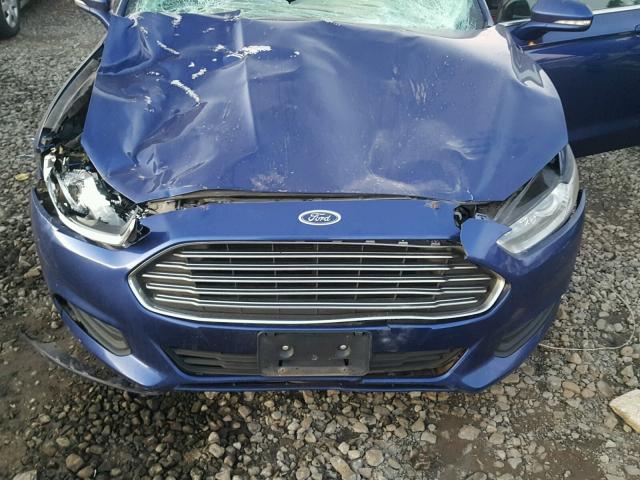 3FA6P0HR7DR221504 - 2013 FORD FUSION SE BLUE photo 7