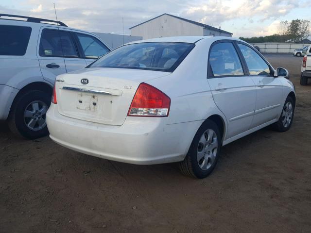 KNAFE221095657763 - 2009 KIA SPECTRA EX WHITE photo 4