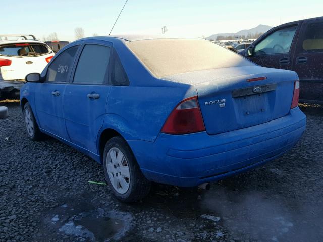 1FAFP34N07W216523 - 2007 FORD FOCUS ZX4 BLUE photo 3