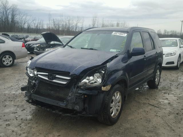 JHLRD68836C020648 - 2006 HONDA CR-V EX BLUE photo 2