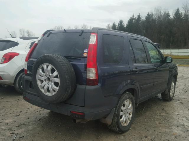 JHLRD68836C020648 - 2006 HONDA CR-V EX BLUE photo 4