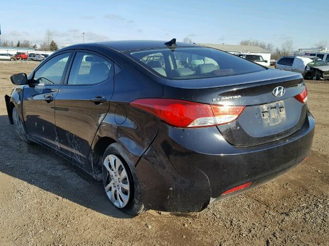 KMHDH4AE5CU456614 - 2012 HYUNDAI ELANTRA GL BLACK photo 3