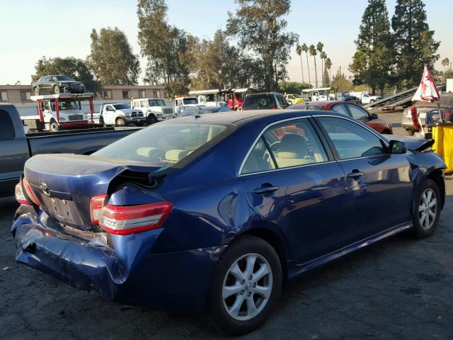 4T1BF3EK5BU765747 - 2011 TOYOTA CAMRY BASE BLUE photo 4