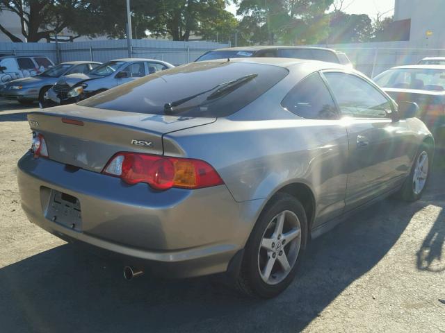 JH4DC548X4S005172 - 2004 ACURA RSX GRAY photo 4