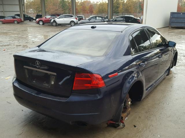 19UUA65534AQ00658 - 2004 ACURA TL BLUE photo 4