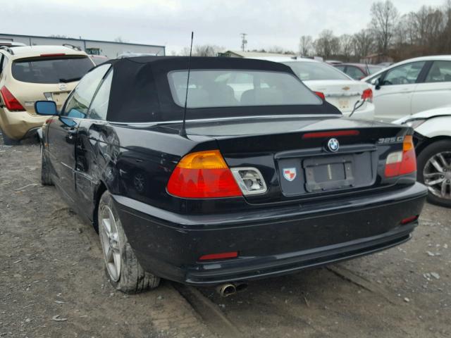 WBABS33402PG85730 - 2002 BMW 325 CI Սև լուսանկար 3