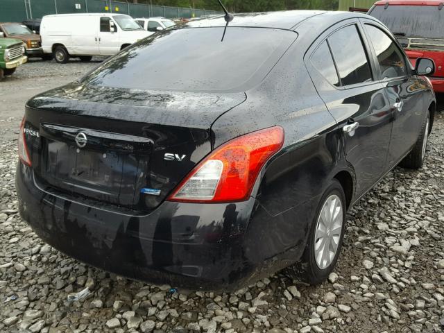 3N1CN7AP3CL816942 - 2012 NISSAN VERSA S BLACK photo 4