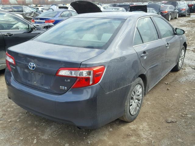 4T1BD1FK4CU031997 - 2012 TOYOTA CAMRY HYBR GRAY photo 4