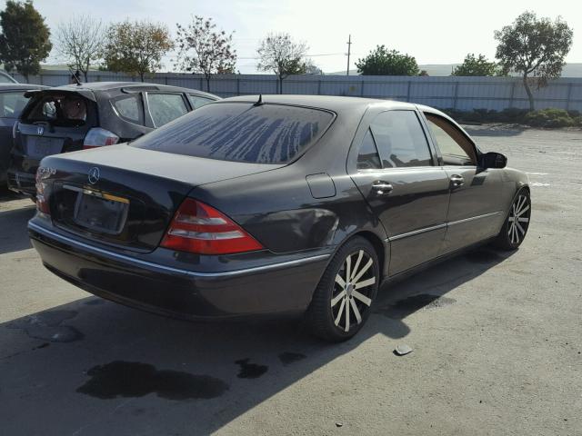 WDBNG70J01A190119 - 2001 MERCEDES-BENZ S 430 BLACK photo 4