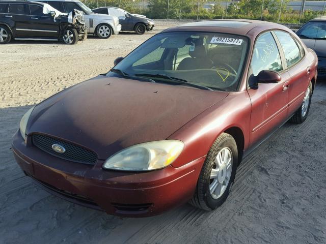 1FAFP56265A205440 - 2006 FORD TAURUS RED photo 2