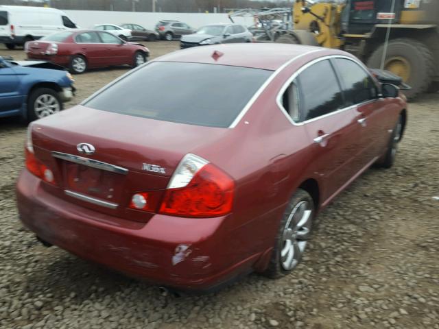 JNKAY01F86M252255 - 2006 INFINITI M35 BASE RED photo 4