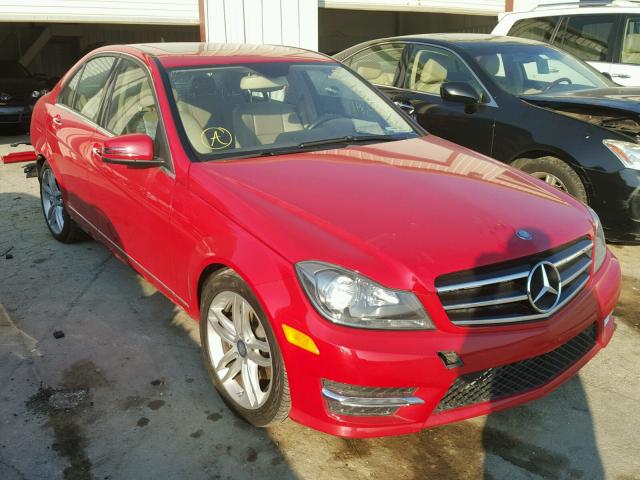 WDDGF4HB8EG242095 - 2014 MERCEDES-BENZ C 250 RED photo 1