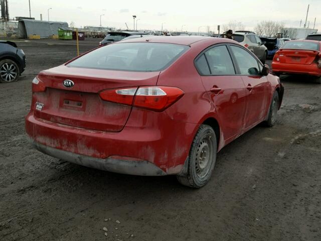 KNAFX4A66E5234974 - 2014 KIA FORTE LX RED photo 4