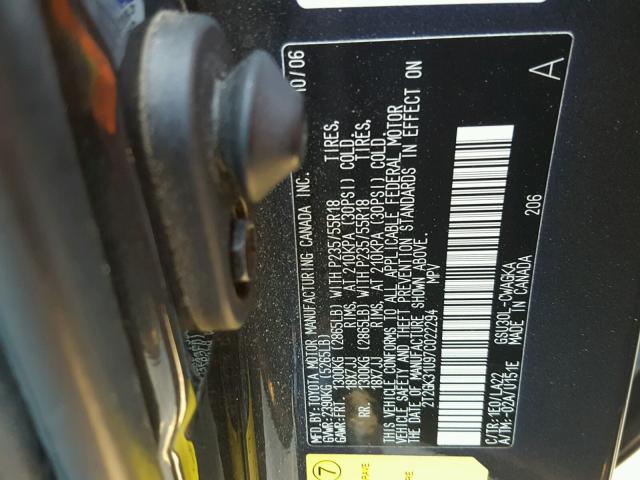 2T2GK31U97C022294 - 2007 LEXUS RX 350 GRAY photo 10