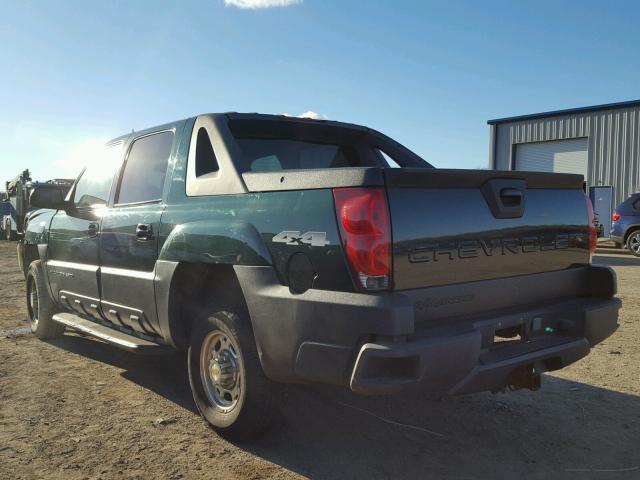 3GNGK23G73G191680 - 2003 CHEVROLET AVALANCHE GREEN photo 3