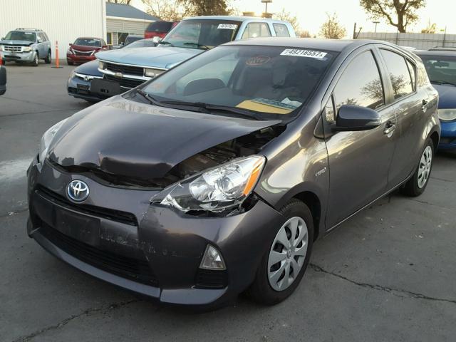 JTDKDTB35D1555662 - 2013 TOYOTA PRIUS C CHARCOAL photo 2