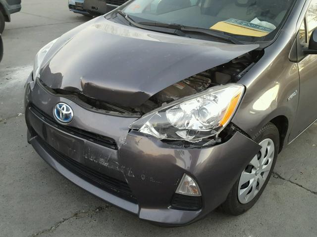 JTDKDTB35D1555662 - 2013 TOYOTA PRIUS C CHARCOAL photo 9