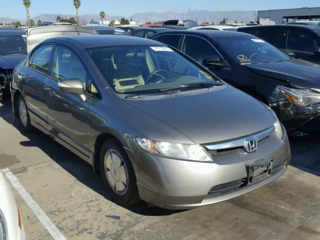 JHMFA36217S003634 - 2007 HONDA CIVIC HYBR BROWN photo 1